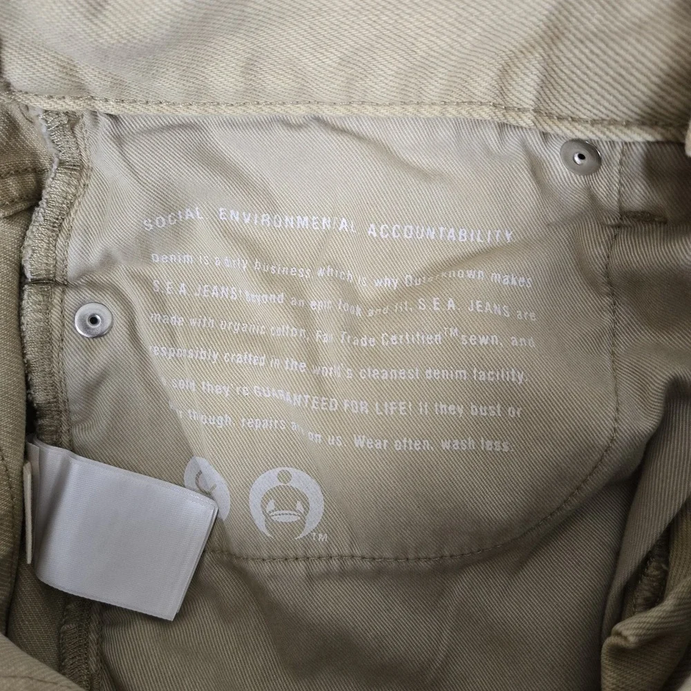 Outerknown SEA Jeans Mens 30x32 Tan Drifter Tapered Fit 5 Pocket Preppy Classic‎